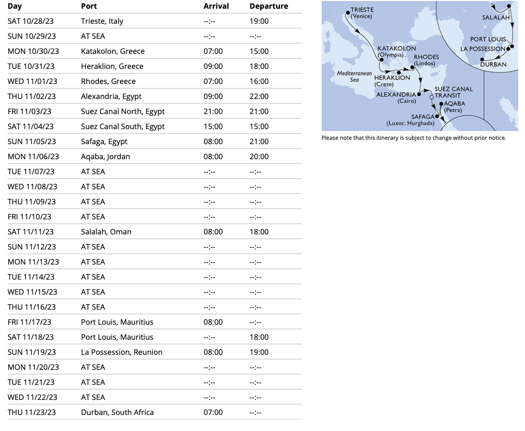 CruiseTriesteDurban23